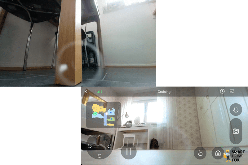 Leuchtring bei der Nutzung der Videofunktion des Dreame L10s Ultra ist zu sehen.